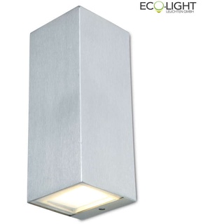 Lutec / Eco-Light LED Wandleuchte LUCA UP&DOWN, 2-flammig, 11W, 600lm, 3000K, Edelstahl ECO-5002301001