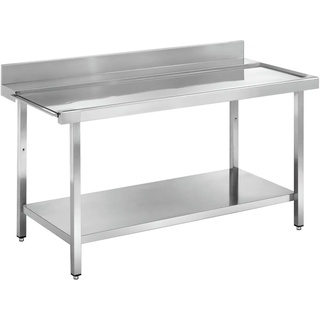 Ein- und ausgangstisch dome glatt und wandmontage - 2100x750x850 mm - 16712EMS Eurast