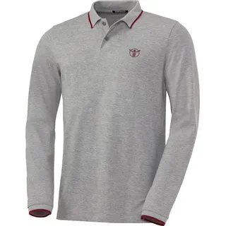 Chiemsee Langarm-Poloshirt aus formstabilem Baumwoll-Piqué grau XL (54)