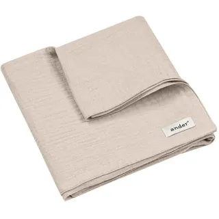 Ander Baby Pucktuch Musselin Decken Matteo - Musselintuch Baby 100% Baumwolle - Babydecke Musselin 60 cm x 60 cm Beige Farben - Sanft und Sicher