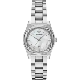Emporio Armani Quarz / 3 Zeiger Datum Federica AR11723 - MOP,silberfarben - 32mm