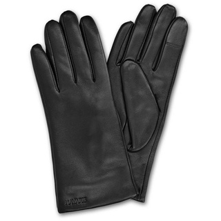 Navaris Lederhandschuhe Touchscreen Lederhandschuhe aus Nappa-Leder - Damenhandschuhe Größe M schwarz