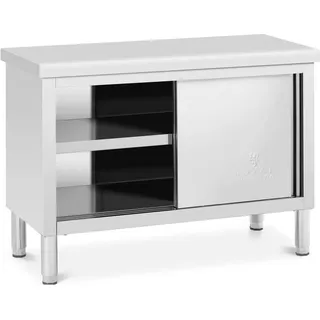 Royal Catering Edelstahl-Arbeitsschrank PREMIUM 120 x 50 cm