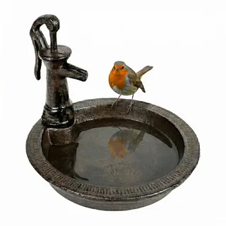 Relaxdays Vogeltränke aus Gusseisen 0 x 0 cm Braun