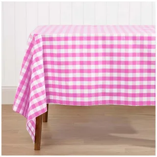 Homescapes Tischdecke Vichy-Karo 137 x 137 cm Pink