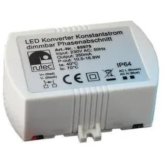 Rutec LED Konverter 350mA 10,5W dimmbar Kunststoff