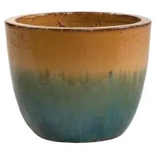 Dehner Sparta Ø 30 x 24 cm Terracotta/Blau