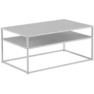 FineBuy Couchtisch FineBuy Sofatisch 100 cm Weiß Metall Wohnzimmertisch Tisch Stauraum