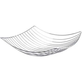 DESIGN DELIGHTS DESIGN FRÜCHTEKORB "PLATEAU" | 34 cm, Metall, silber | Früchtekorb, Deko Schale