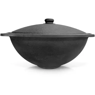 ZARENHOFF Kazan Gusseisen 8 L Flacher Boden mit Deckel - Dutch Oven Bräter