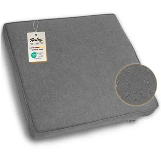 Herlag Stuhlkissen Sunny, Outdoor Loungekissen Gartenlounge Rattanmöbel Wetterfest grau Sitzkissen 60x60cm