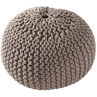 como Pouf  Strick , beige , Maße (cm): H: 38  Ø: 50