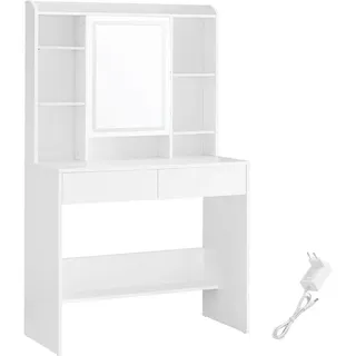 Boxxx Schminktisch, Weiß, Glas, Holzwerkstoff, 2 Schublade(n) Schubladen, rechteckig, Wange, 40x144.7x90 cm, Schlafzimmer, Schminktische