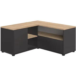 TemaHome Angle TV-Schrank 90 Lowboard 90 x 90 x 45 cm Schwarz/Eiche