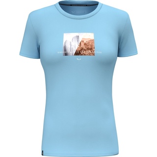Salewa Pure Design Dry Short Sleeve T-shirt Blau S Frau