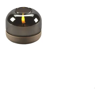 Konstsmide Weihnachtsbeleuchtung LED Kerze warmweiße LED schwarzer Sockel