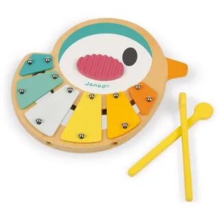 Janod Kinder-Xylophon Vogel 6 Klangstäbe  weiß J05163