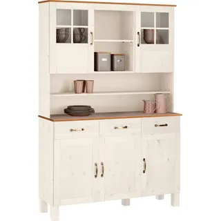Home Affaire Küchenbuffet »Alby«, Breite 125 cm, 2 Glastüren, 2 Schubladen, weiß