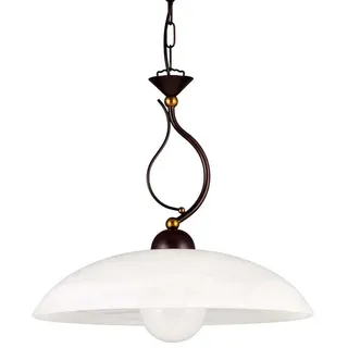 Helios Leuchten Pendelleuchte Hängelampe Landhausstil Küchenlampe Deckenlampe, ohne Leuchtmittel braun