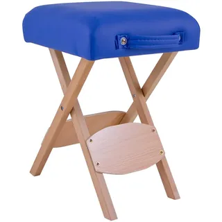 quirumed Klapphocker Holz Kunstleder 33 x 48 x 33 cm Blau