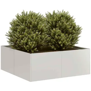 vidaXL Pflanzkübel 80 x 80 x 30 cm Weiß