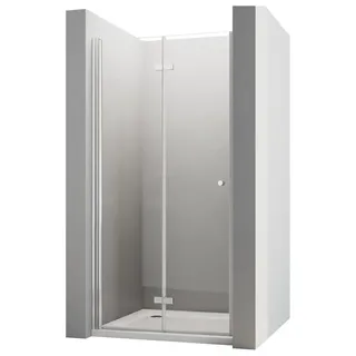 Boromal Dusch-Drehtür Nischentür Dusche 70-120cm Duschtür Faltbar Nische Glastür, 120x185 cm, 5mm Sicherheitsglas ESG, 6mm ESG Glas Duschwand Duschabtrennung silberfarben 120 cm x 185 cm