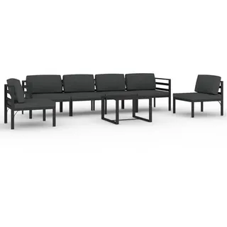 vidaXL Garten-Lounge-Set 7-tlg. Aluminium anthrazit