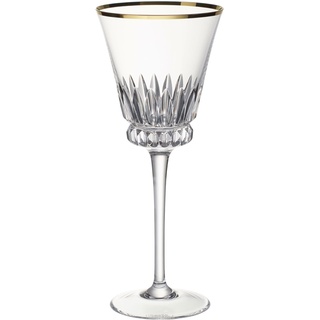 Villeroy & Boch - Grand Royal Gold Weißweinkelch Set mit Goldrand, Weingläser à 125 ml, Kristallglas, klar