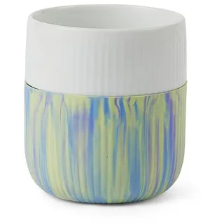 ROYAL COPENHAGEN Becher Contrast Gerippt Marmor Becher 0,35 l Northern Lights, Porzellan, Silikon