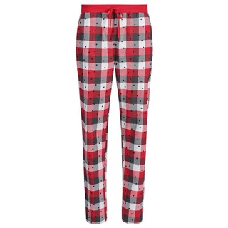 Skiny Pyjamahose Skiny Damen Schlafanzug Hose Flanell (1-tlg) Flanell Qualität rot 44