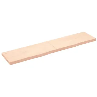 vidaXL Wandregal 180x40x(2-6) cm Massivholz Eiche Unbehandelt