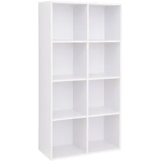 VASAGLE Bücherregal weiß 65,5 x 30,0 x 129,5 cm