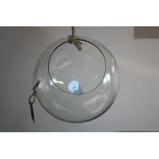 Hängende Glaskugel, Durchm. 20 cm, Fensterdeko Glaskugel z.Bepflanzen o. Dekor.