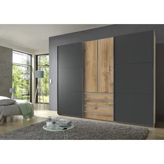 WIMEX Schwebetürenschrank Magic by fresh to go 300 x 236 x 65 cm Beige/Grau