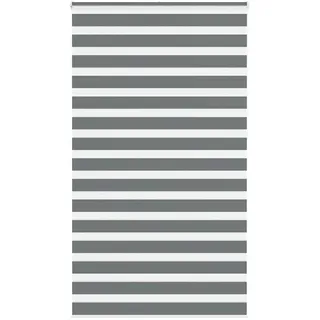 vidaXL Doppelrollo 135 x 230 cm Dunkelgrau