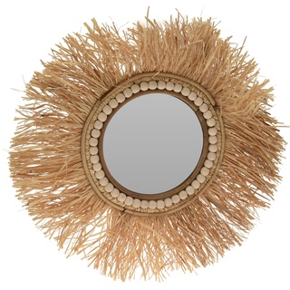 Spiegel Wandspiegel Kosmetikspiegel Garderobenspiegel Ø 40 cm Sonne Seegras