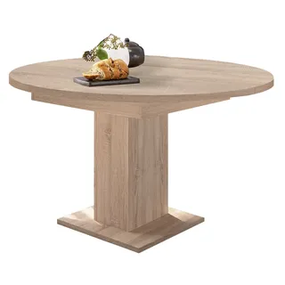 Mäusbacher Esszimmertisch rund 120 cm Eiche sägerau ausziehbar