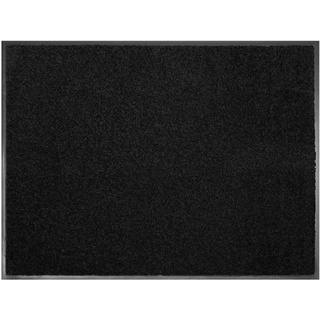 Fußmatte CLEAN, Primaflor-Ideen in Textil, rechteckig, Höhe: 8,5 mm, Schmutzfangmatte, große Farbauswahl, waschbar schwarz 60 cm x 90 cm x 8,5 mm