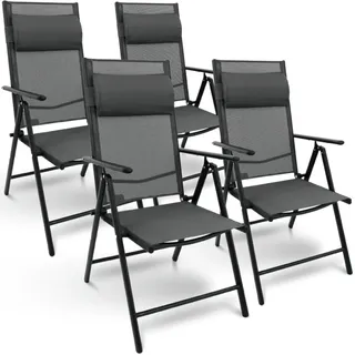 deluke Gartenstuhl 108 x 106 x 65 cm anthrazit 4 St.