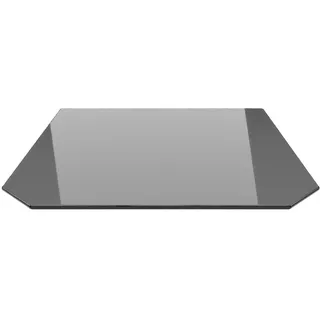ECOfoxx Funkenschutzplatte Sechseck 120 x 130 cm Glas schwarz