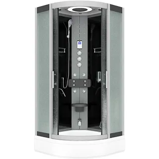 AcquaVapore Dampfdusche Duschkabine Sauna Dusche D58-63M3-EC 100x100 cm mit 2K Scheiben Versiegelung