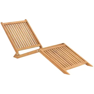 vidaXL Sonnenliege 160 x 60 x 57 cm natur klappbar