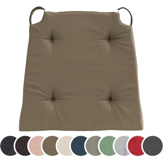 sleepling Stuhlkissen Sitzkissen, für Indoor und Outdoor, mit Klettverschluss, langlebig und abriebfest beige