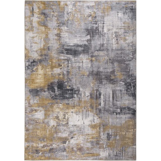 Luxor living Designteppich Prima, Vintageteppich, hochwertig gewebt grau – gelb,160 x 230 cm