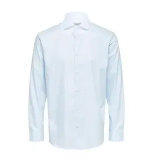 Selected Homme Herren Freizeithemd SLHSLIMETHAN B Slim Fit Blau 16081385 M