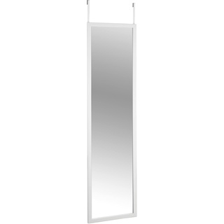 WENKO Türspiegel Arcadia Weiß - Wandspiegel, Hängespiegel, Polystyrol, 30 x 120 cm, Weiß