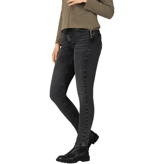 TIMEZONE Damen Jeans SLIM ENAYTZ WOMANSHAPE Slim Fit Rock Star Schwarz 9890 Normaler Bund Reißverschluss W 26 L 30