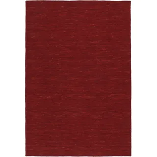 Handloom flat Teppich - Dunkelrot 160x230