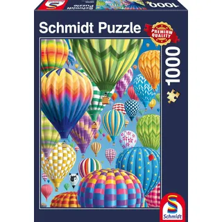 Schmidt Spiele Puzzle 58286 Bunte Ballone im Himmel, 1000 Teile Puzzle
