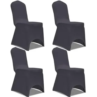vidaXL Stuhlhusse Stretch Anthrazit 4er Set